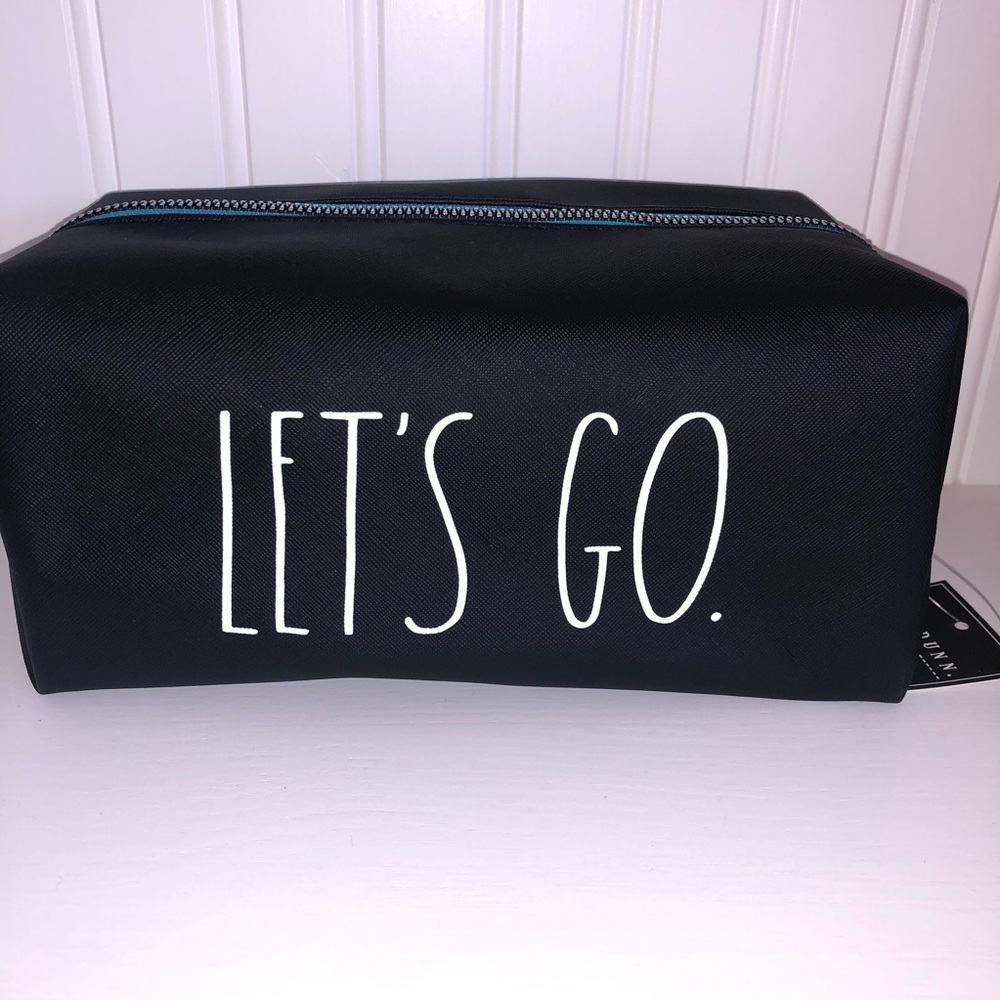 Rae Dunn LET'S GO cosmetic bag